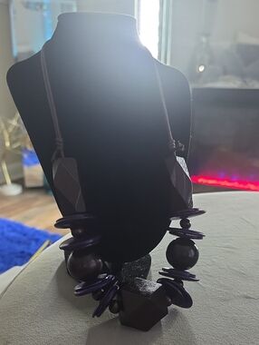 Source Unknown Purple Geometric Statement Necklace - Women Jewelry